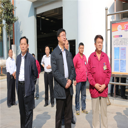 October 20th, in the county magistrate Tan Xianghai, deputy director of the county people's Congress, Han Honggang, accompanied by the provincial people's Congress leadership to our company to inspect and guide the work